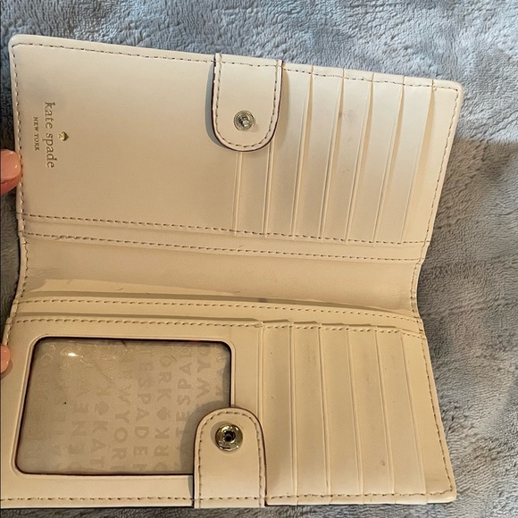 Kate Spade NY leather wallet grey & white - Picture 5 of 11